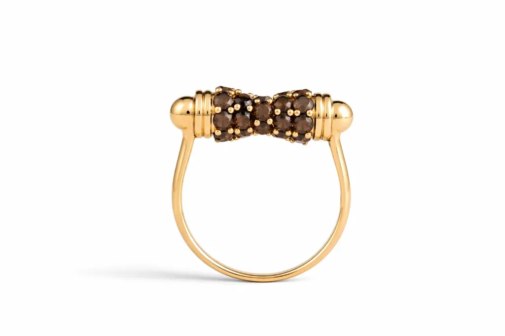 [LG053] LG053 Smoky Quartz Ladies' Ring