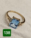 LG138 White Topaz & Blue Topaz Ladies' Ring