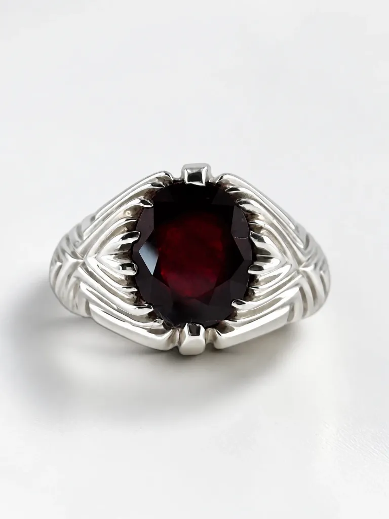 [MR013] MR013 Ruby Oval Men's Ring