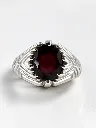 MR013 Ruby Oval Men's Ring